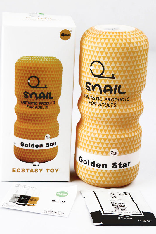 Masturbator oral pentru barbati din silicon, Auriu, TOY407-7