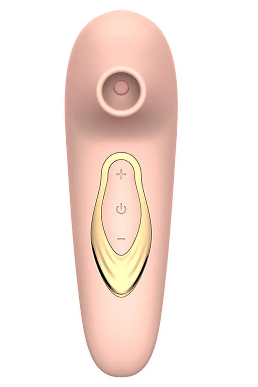 Vibrator clitoridian cu functie de suctiune/aspirare cu multiple intensitati, Crem TOY424-5222