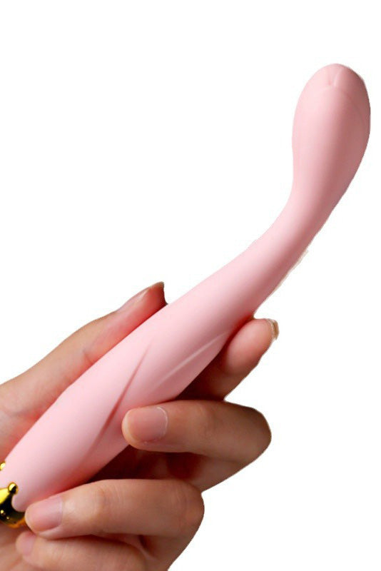 Mini vibrator din silicon moale pentru stimulare clitoridi sau vaginala, Roz,  TOY460-5