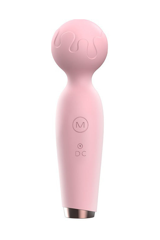 Mini Vibrator tip wand pentru stimulare clitoridiana sau vaginala, Roz, TOY470-5