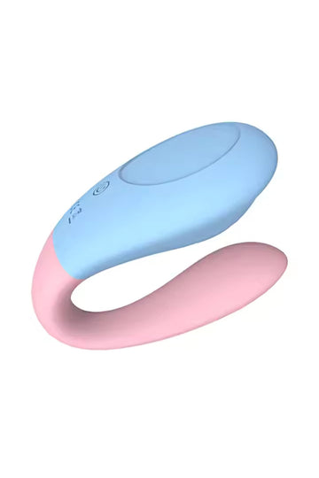 Vibrator tip fluture (se poate purta) pentru stimulare clitoridiana/vaginala, Roz si Albastru, TOY492-54