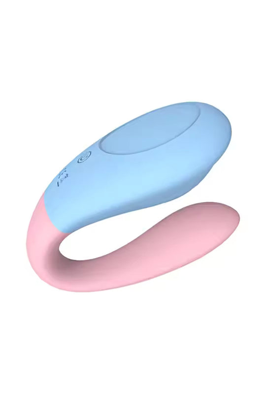 Vibrator tip fluture (se poate purta) pentru stimulare clitoridiana/vaginala, Roz si Albastru, TOY492-54