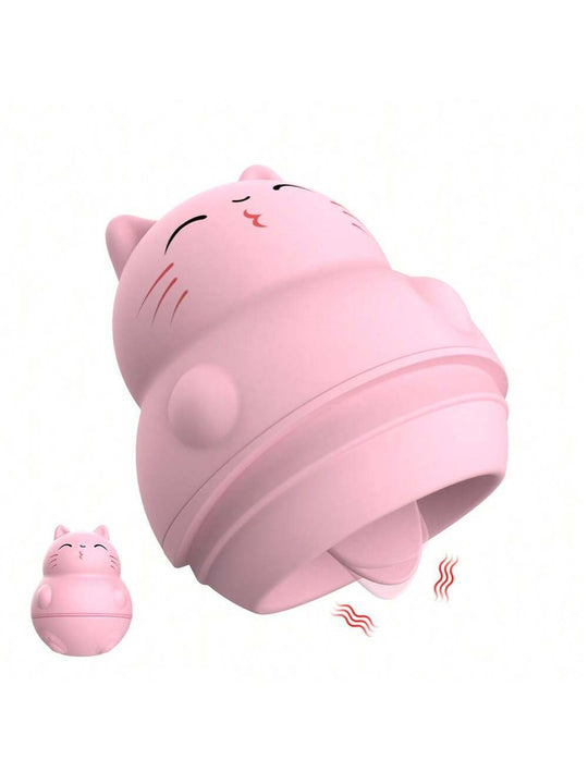 Mini vibrator pentru stimularea clitorisului prin lingere, Roz, TOY493-5