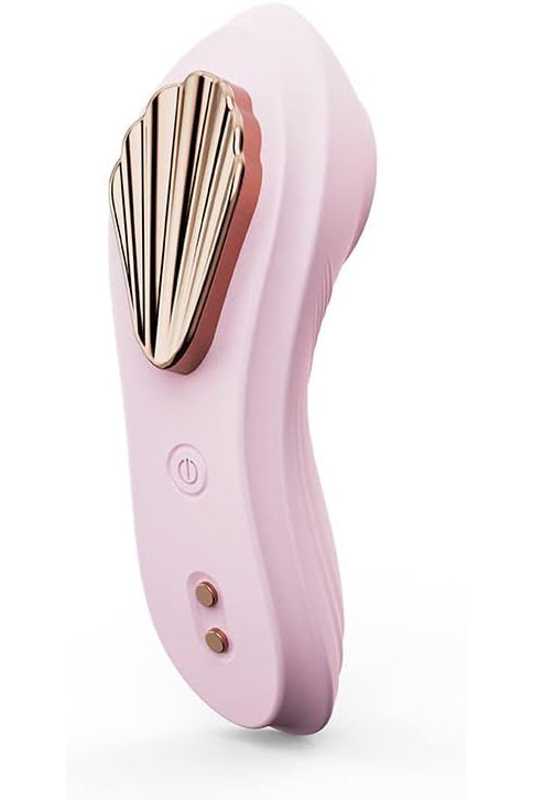 Mini vibrator tip fluture (se poate purta) cu prindere magnetica, Roz si Auriu, TOY495-5