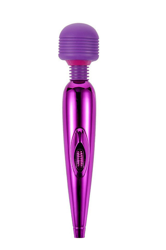 Mini Vibrator tip Wand cu Cap Flexibil, Stimulator Clitoridian de Înaltă Putere, Silicon Medical Soft-Touch, 10 Moduri de Vibrație, Reîncărcabil USB, Fuchsia, TOY499-55