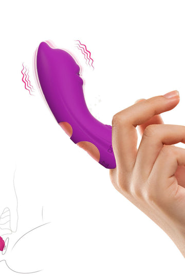 Mini vibrator pentru deget, cu multiple moduri de vibrare, Mov, TOY500-11