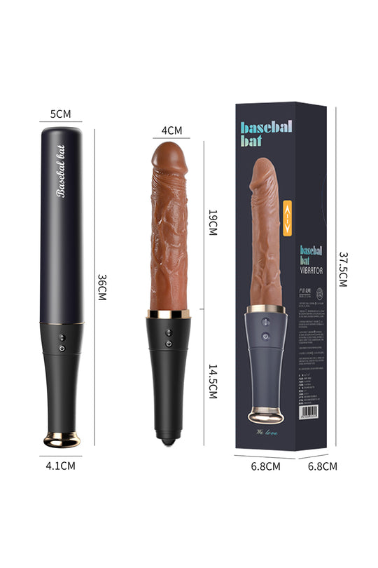 Vibrator realist si telescopic Baseball bat – silicon premium, incarcare USB, TOY563-1125