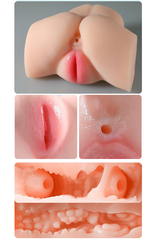 Masturbator masculin realist cu dubla intrare vaginala si anala – TPE premium, S si M, TOY571-1500