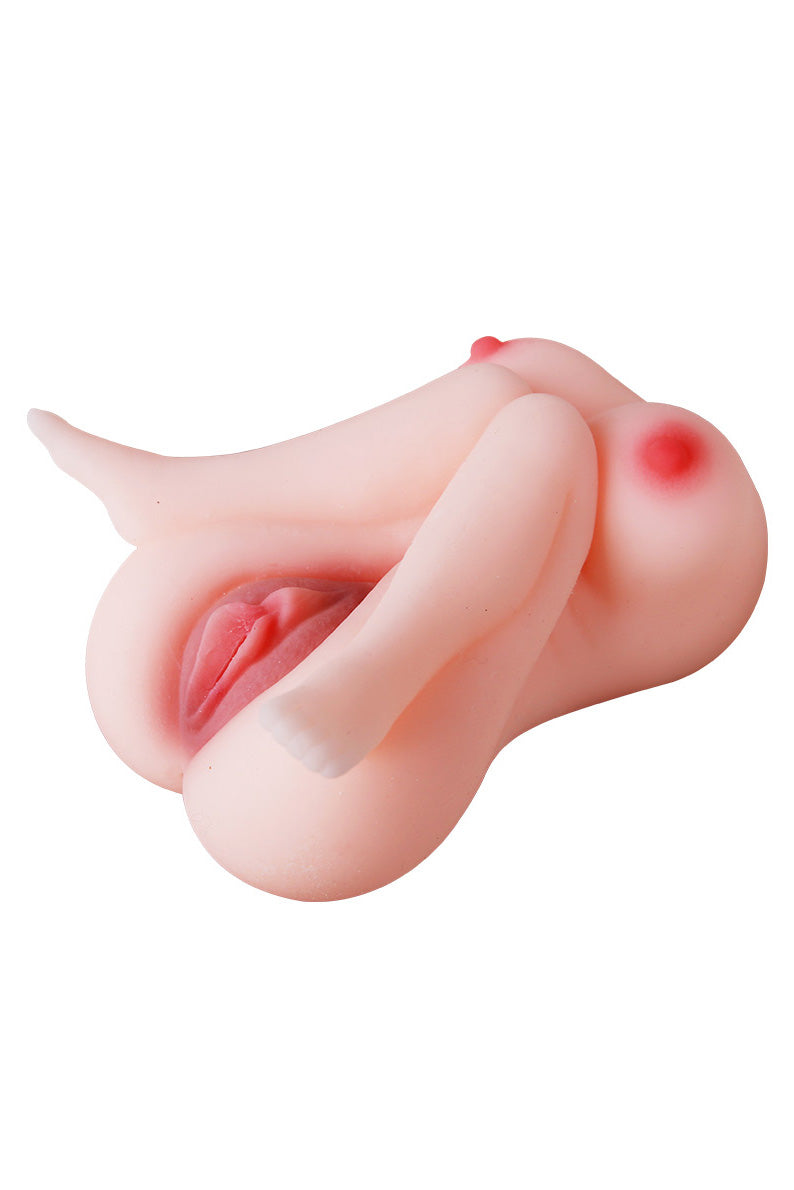 Masturbator tip torso cu stimulare vaginala si anala din silicon moale, Skin,  TOY576-1500