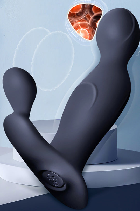 Vibrator prostata negru cu telecomanda wireless – silicon medical, incarcare USB, Negru,  TOY592-1