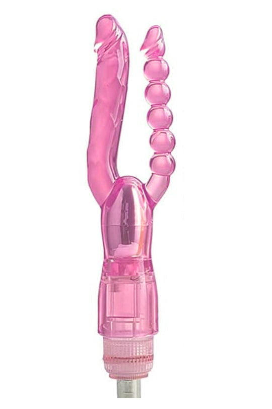 Accesoriu dildo dublu pentru "masina de sex automata", Roz, TOY600N-5