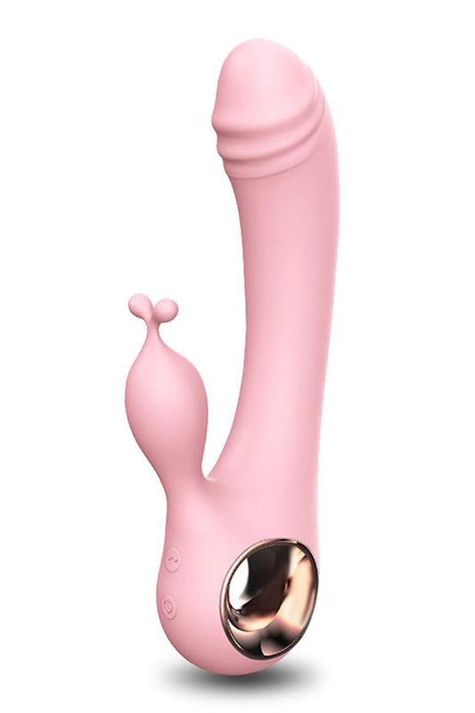 Vibrator Dual Rabbit Curve – Stimulare Intensă G-Spot și Clitoris cu 2 Motoare, Roz,  TOY606-5