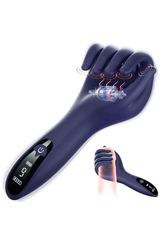 Master Touch Hand X9 – Masturbator Realistic cu Vibrații și Afișaj Digit, Mov,  TOY607-11