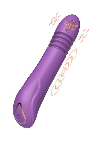 Velvet Motion Telescopic Pro – Vibrator Premium cu Mișcare Telescopică Automată și 10 Moduri de Vibrație, Mov,  TOY611-11