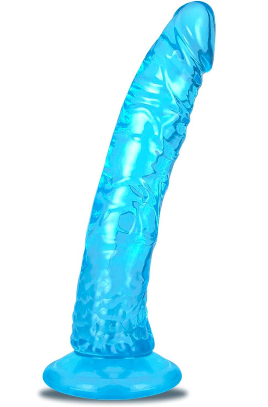 Aqua Touch Premium – Dildo Realist și Flexibil cu Ventuză Puternică, Albastru Deschis,  TOY624-411