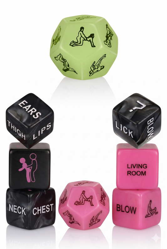 Dice Adventure – Set de 5 Zaruri Speciale pentru Explorare și Pasine în Cuplu,  TOY636-100