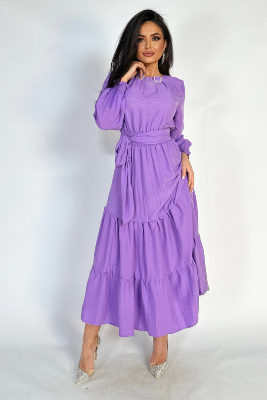 Rochie casual lunga din material lejer, vaporos Y652-112