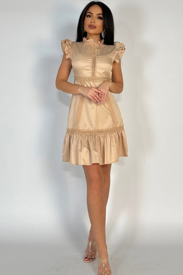 Rochie casual fara maneci accesorizata cu broderie Y657-8813