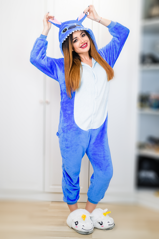 PJM15-4 Pijama intreaga kigurumi, model Stitch
