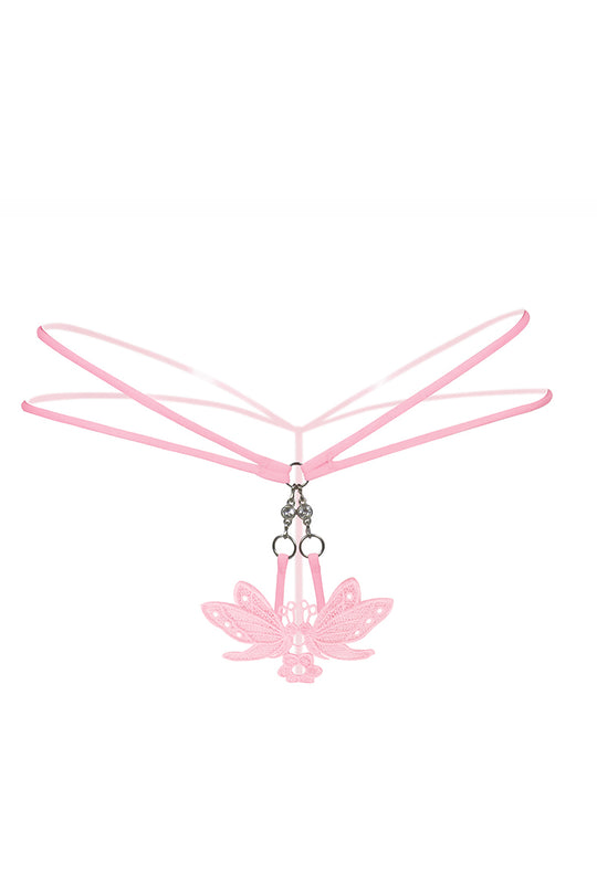 GS548-5 Chilot snur kinky cu fluturas din dantela