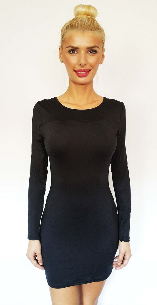 Rochie scurta sexy cu maneci lungi P325-1A