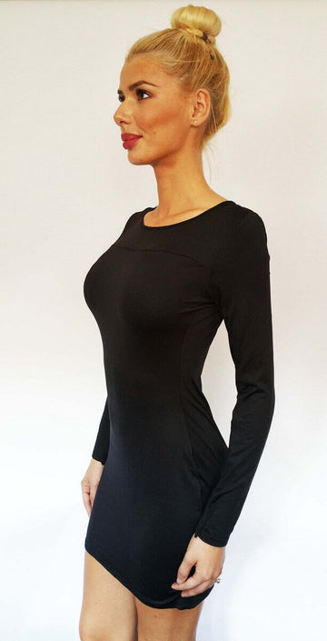 Rochie scurta sexy cu maneci lungi P325-1A