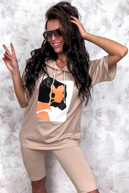 Tinuta sport casual cu imprimeu A654-1581