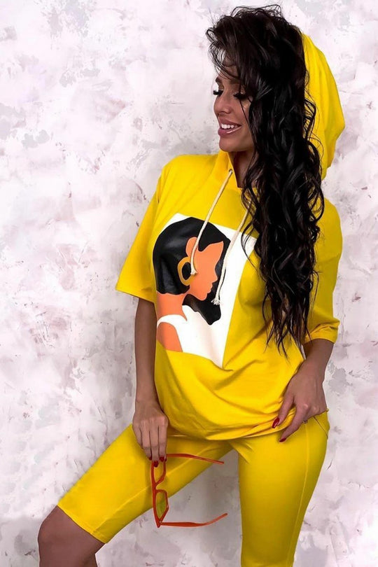 Tinuta sport casual cu imprimeu A654-9