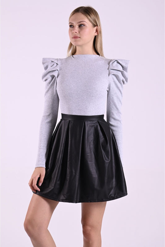 Bluza tip body cu umerii supradimensionati A711-182