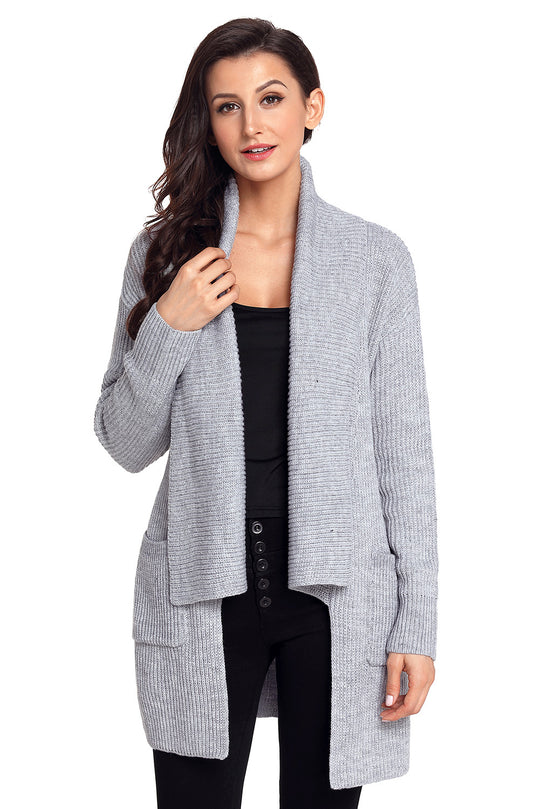Cardigan casual accesorizat cu buzunare A742-18