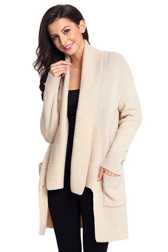 Cardigan casual accesorizat cu buzunare A742-813