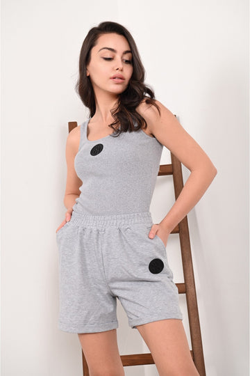 Compleu casual-sport 2 piese din maieu si pantaloni scurti A752-182