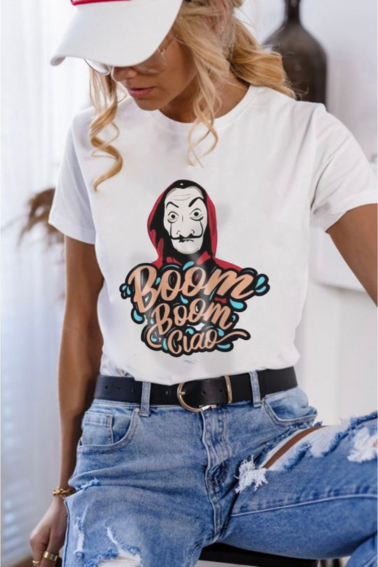 Tricou casual BOOM BOOM CIAO" La Casa de Papel" A756-2