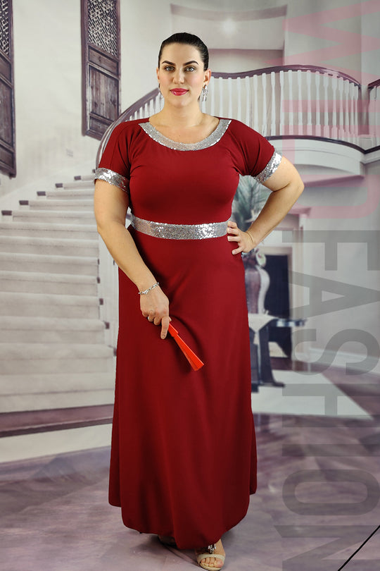 Rochie eleganta de ocazie cu paiete A772-81