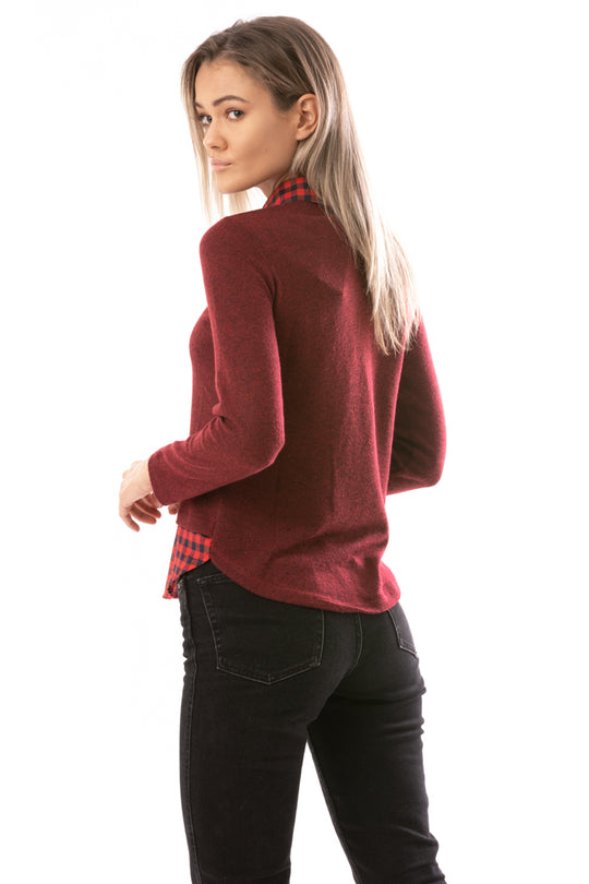 Bluza cu maneci lungi si guler de camasa B612-3