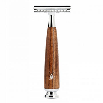 Aparat de ras clasic Safety Razor Rytmo, maner lemn frasin - R220SR