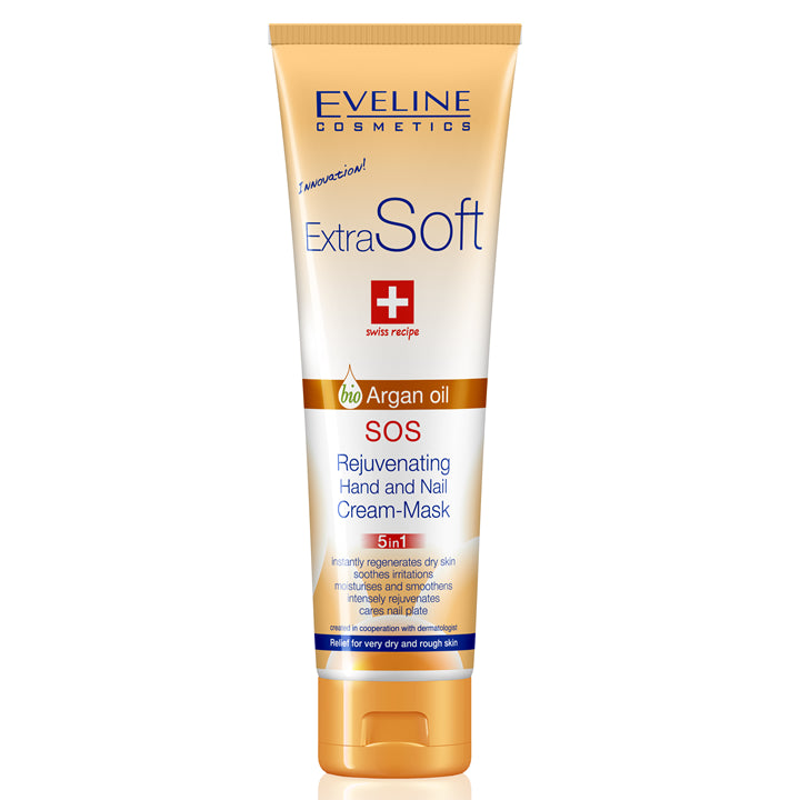 Crema de maini si masca pentru unghii 5 in 1 cu ulei de Argan -100 ml