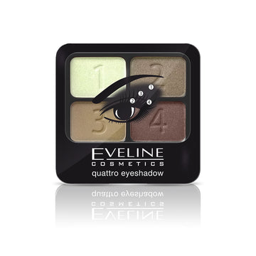 Fard pentru pleoape Eveline Quattro Eyeshadows Smokey Eyes nr. 4
