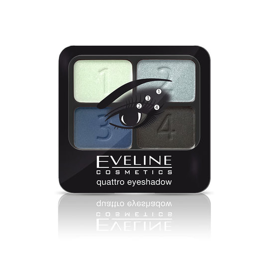 Fard pentru pleoape Eveline Quattro Eyeshadows Smokey Eyes nr. 1