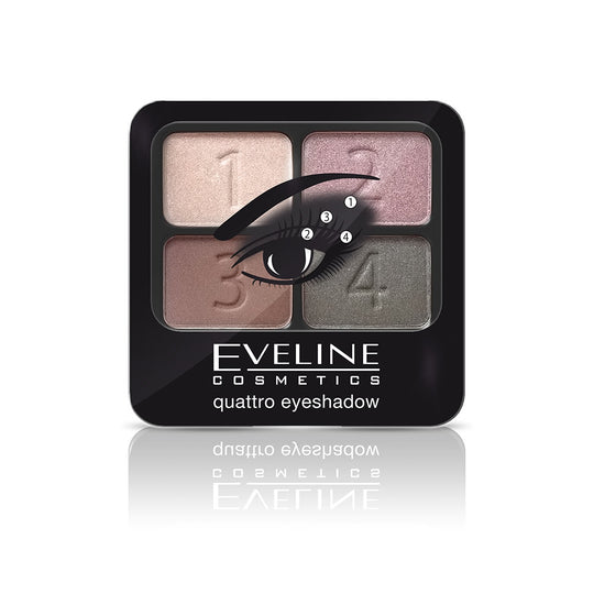 Fard pentru pleoape Eveline Quattro Eyeshadows Smokey Eyes nr. 2