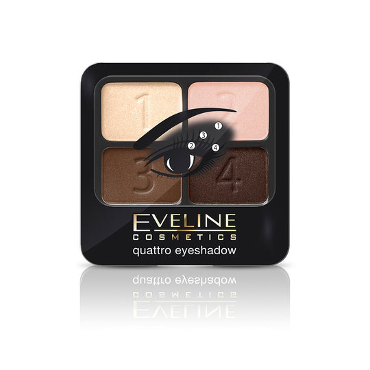 Fard pentru pleoape Eveline Quattro Eyeshadows Smokey Eyes nr. 5