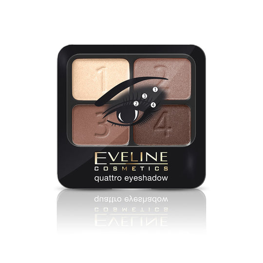 Fard pentru pleoape Eveline Quattro Eyeshadows Smokey Eyes nr. 6