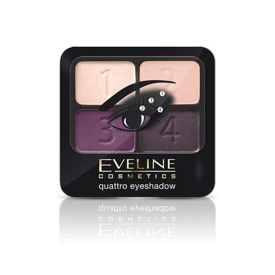Fard pentru pleoape Eveline Quattro Eyeshadows Smokey Eyes nr. 7