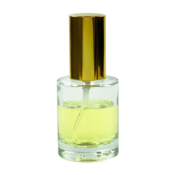 Sticluta cu pulverizator si capac Gold metal pentru parfum - Elsa 35ml