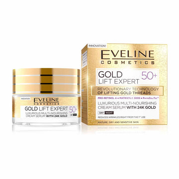 Crema de zi si noapte Eveline 24K Gold Lift Expert 50+ 50ml