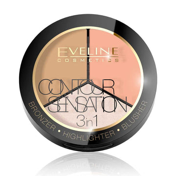 Pudra Eveline Contour Sensation 3in1 nr. 02 peach beige