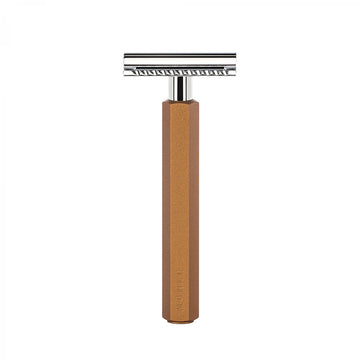 Aparat de ras clasic Safety Razor cu maner din aluminiu anodizat si piaptan inchis Muehle Hexagon R HXG BRONZE SR