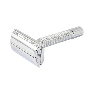 Aparat de ras Safety Razor cu toc de piele si rezerve lame Timor Solingen Butterfly 1322