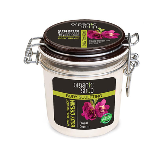 Crema de noapte pentru corp Organic Shop Active Modelling Floral Dream 350 ml