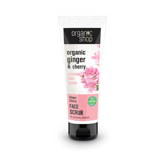Scrub de curatare pentru fata Organic Shop Ginger Cherry 75 ml